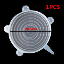 Load image into Gallery viewer, 6 Pcs Reusable Food Packaging Cover Silicon Food Fresh-Keep Sealing Cap Vacuum Stretch Silicone Lids Kitchen Silicone Cover