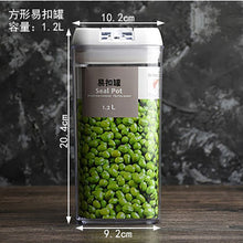 Load image into Gallery viewer, Recipiente de armazenamento de alimentos caixa de armazenamento de cozinha de plástico tanque de armazenamento multigrain transparente latas seladas fáceis de fivela multi-capacidade