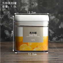 Load image into Gallery viewer, Recipiente de armazenamento de alimentos caixa de armazenamento de cozinha de plástico tanque de armazenamento multigrain transparente latas seladas fáceis de fivela multi-capacidade