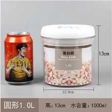 Load image into Gallery viewer, Recipiente de armazenamento de alimentos caixa de armazenamento de cozinha de plástico tanque de armazenamento multigrain transparente latas seladas fáceis de fivela multi-capacidade