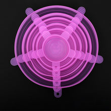 Load image into Gallery viewer, 6 Pcs/ Set Silicone Fresh Keeping Cover Reusable Food Wrap Film Elastic Stretch Seal Transparent Cover Kitchen Accessories
