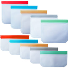 Load image into Gallery viewer, Reusable Silicone Food Storage Bags Freezer Bags Maintenance Snacks, Bread, Bacon, Fish, Meat, Chicken Storage Bag
