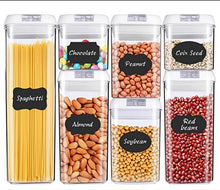 Load image into Gallery viewer, Recipiente de armazenamento de alimentos caixa de armazenamento de cozinha de plástico tanque de armazenamento multigrain transparente latas seladas fáceis de fivela multi-capacidade
