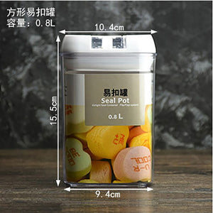 Recipiente de armazenamento de alimentos caixa de armazenamento de cozinha de plástico tanque de armazenamento multigrain transparente latas seladas fáceis de fivela multi-capacidade
